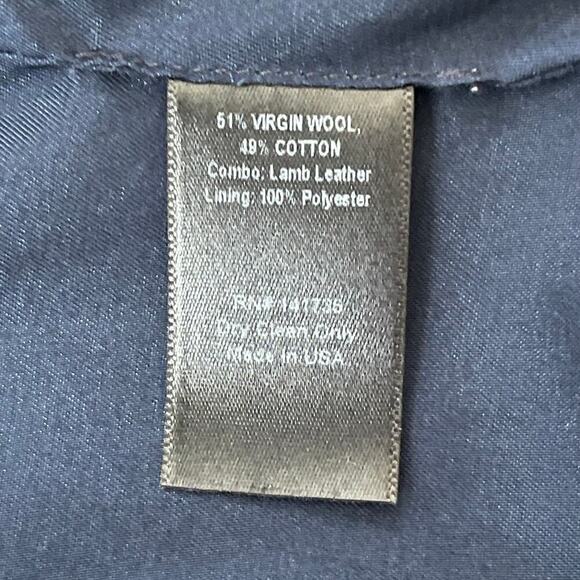 LAVEER Moto Jacket - Animal Print - Wool Cotton Leather - Black - Gray - Size 12 - Picture 6 of 6